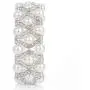 Pearl Stretch Bracelets , 3-Rows Simulated Pearls and Eye Shaped Knot Austrian Crystal Elastic Stretch Bangle for Wedding
