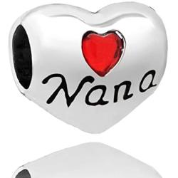 JewelryHouse Nana You Are Special Red Simulated Crystal Love Charms fit Bracelets