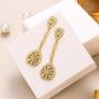 EVER FAITH Bridal Art Deco Classical Gatsby Inspired Pave Cubic Zirconia Chandelier Pierced Earrings