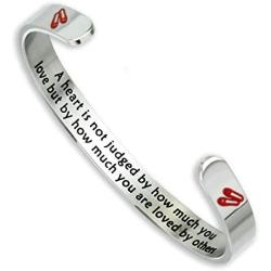Kivosliviz A Heart is not Judged by How Much You Love Bracelet Keychain Cuff Bangle Merchandise Jewelry