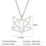 VASSAGO Stainless Steel Origami Geometric Fox Head Pendant Necklace Hollow Out Design Animal Charm Necklaces for Men Women Boys and Girls VASSAGO Stainless Steel Origami Geometric Fox Head Pendant Necklace Hollow Out Design Animal Charm Necklaces for Men Women Boys and Girls
