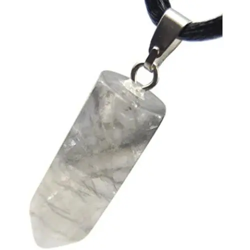 Steampunkers USA Hexagon World - 22mm Bullet Point Rare Smoky Quartz Clear Grey White - 20-22 Inch Adjustable Black Cord – Crystal Gemstone Collectibles Carved Necklace Handmade Charm Steampunkers USA Hexagon World - 22mm Bullet Point Rare Smoky Quartz Clear Grey White - 20-22 Inch Adjustable Black Cord – Crystal Gemstone Collectibles Carved Necklace Handmade Charm