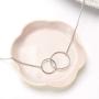Stepdaughter Gift Necklace: Gifts from Stepmom, Stepsister, Blended Family, Wedding, Daughter of Bride or Groom, 2 Interlocking Circles (silver-plated-brass, NA)