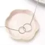 Dear Ava Daughter Necklace: Gift for Daughter, Daughter Jewelry, Mother Daughter, 2 Interlocking Circles (Silver-Plated-Brass, NA)