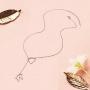 JZMSJF 925 Sterling Silver Lucky Horse Stirrup Y Chain Lariat Necklace Horse Gift Jewelry for Women Girls