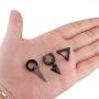 ORAZIO Earrings for Men Women Stainless Steel Kpop Triangle Punk Huggie Hoop Earrings