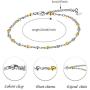 HooAMI Stainless Steel Heart Link Chain Anklet Bracelet Adjustable