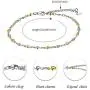 HooAMI Stainless Steel Heart Link Chain Anklet Bracelet Adjustable HooAMI Stainless Steel Heart Link Chain Anklet Bracelet Adjustable