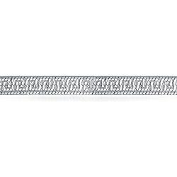 Herringbone Reversible Flat Greek Key Design Flexible Strong Chain For Women Bracelet 925 Sterling Silver Made In Italy