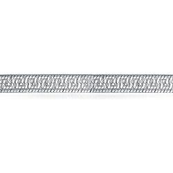 Herringbone Reversible Flat Greek Key Design Flexible Strong Chain For Women Bracelet 925 Sterling Silver Made In Italy