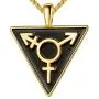 beautlace LGBT Necklaces/Stud Earrings/Set Silver/18K Gold/Black Gun Plated Triangle Pendant Gay & Lesbian Pride Jewelry Set for Men and Women beautlace LGBT Necklaces/Stud Earrings/Set Silver/18K Gold/Black Gun Plated Triangle Pendant Gay & Lesbian Pride Jewelry Set for Men and Women