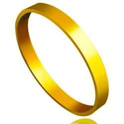 Shine Jewelry 18K Yellow Gold Filled Plain Round Bangle Bracelet 10MM Wide Band Anniversary Wedding Jewelry Gift for Women,Wife,Mother,Sister,Friends