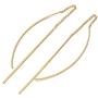 Cruved Threader Earrings 14K Gold Plated Lightweight Drop Dangle Tassel Threader Earrings for Women Simple Fahsionable Jewelry Gifts for Girls