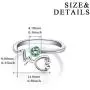 AOBOCO Sterling Silver Heartbeat EKG Stethoscope Ring Embellished with Simulated Birthstone Crystal from Austria, Medical Jewelry for Doctor Nurse Medical Student RN Nurse Gifts for Women AOBOCO Sterling Silver Heartbeat EKG Stethoscope Ring Embellished with Simulated Birthstone Crystal from Austria, Medical Jewelry for Doctor Nurse Medical Student RN Nurse Gifts for Women