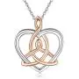 Celtic Necklace for Women Sterling Silver Heart Pendant Necklaces Good Luck Irish Celtic Knot Jewelry Gifts Celtic Necklace for Women Sterling Silver Heart Pendant Necklaces Good Luck Irish Celtic Knot Jewelry Gifts