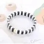 HZEYN Enamel Tile Bracelet Colorful Enameled Mini Bar Tile Bead Stretch Bracelet for Women Stackable Jewelry