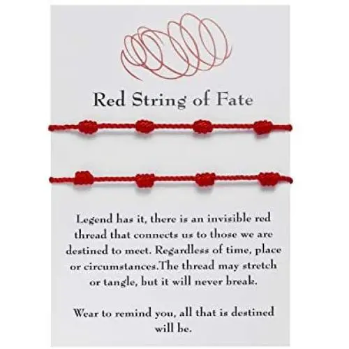 beemean 7 Knots Red Bracelet Good Luck Protection Bracelet Amulet for Protection Gift for Women Men Boys Girls Couples