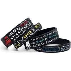 Book Lovers Inspirational Bracelets with Classic Author Quotes - Literary Jewelry Accessories Gifts for Readers Writers Bookworms Librarians English Teachers