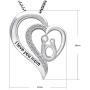 Milamiya I Love You Mom Heart Pendant Necklace, Gifts for mom, Mother-in-Law Necklace