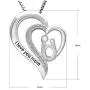 Milamiya I Love You Mom Heart Pendant Necklace, Gifts for mom, Mother-in-Law Necklace Milamiya I Love You Mom Heart Pendant Necklace, Gifts for mom, Mother-in-Law Necklace