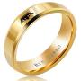 Uloveido 2pcs His Queen and Her King Couple Rings Set, Titanium Steel Matching Promise Wedding Engagement Band for Couples (Black, Gold)