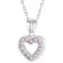 925 Sterling Silver CZ Small Open Heart Pendant Necklace for Girls 16'' 925 Sterling Silver CZ Small Open Heart Pendant Necklace for Girls 16''