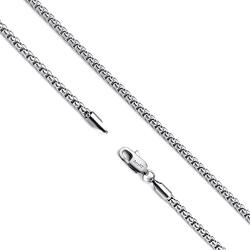 AmyRT Jewelry 2.5mm Womens Mens Titanium Steel Rolo Cable Wheat Chain Link Necklace 16 to 30 Inch