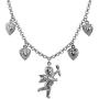 Angel Cupid Chain Necklace Steel Stainless Y2K Aesthetic Angel Love Heart Choker Necklace for Women Girls Men Boys