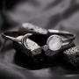 Once a Moon Moon DUST Sterling Silver Starlet Bracelet-Bangle | Authenticate Moon Meteorite | Extraordinary Lunar Moondust
