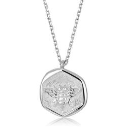 Embolden Jewelry Silver Coin Necklace [Sterling .925]''Sweet Honey Bee Charm Pendant