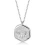 Embolden Jewelry Silver Coin Necklace [Sterling .925]''Sweet Honey Bee Charm Pendant