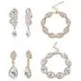ORAZIO Rhinestone Crystal Teardrop Dangle Earrings Link Tennis Bracelet Jewelry Sets for Women Infinity Bracelet 4 Pack Womens Bridal Wedding Party Bridesmaid Prom Jewelry Set ORAZIO Rhinestone Crystal Teardrop Dangle Earrings Link Tennis Bracelet Jewelry Sets for Women Infinity Bracelet 4 Pack Womens Bridal Wedding Party Bridesmaid Prom Jewelry Set