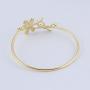 MANZHEN Crystal Mom and Baby Dragonfly Bangle Bracelet Insect Jewelry