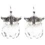 WEVENI Enamel Alloy Cartoon Owl Bird Earrings Dangle Drop Jewelry For Women Girls Ladies Charm Gift
