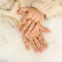FOCALOOK Initial Ring 18K Gold Plated Letter Rings for Women Open Adjustable Rings Chunky Initial Ring Bold Statement Rings