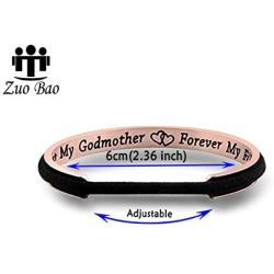 Zuo Bao Godmother Bangle Bracelet First My Godmather Forever My Friend Hair Tie Bangle Bracelet for Women