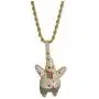 KOSMOLING Ice Out Patrick Star Pendant Micro Pave Bling CZ Stone Necklace for Mens Women Hip Hop Jewelry Gift