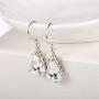 Sllaiss Made with Swarovski Crystals Teardrop Dangle Earrings for Women 925 Sterling Silver French Hook Earrings Hypoallergenic Jewelry Gift