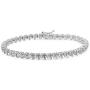 Dazzlingrock Collection 0.31 Carat (ctw) Real Round Cut White Diamond Ladies Tennis Bracelet 1/3 CT, Sterling Silver