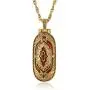 Symbols of Faith ''Inspirations'' 14k Gold-Dipped Red Swing Open Enclosed Crucifix Pendant Necklace