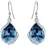 EVER FAITH 925 Sterling Silver Gift Jewelry For Women CZ Twist Teardrop Hook Dangle Earrings