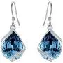 EVER FAITH 925 Sterling Silver Gift Jewelry For Women CZ Twist Teardrop Hook Dangle Earrings