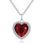 Almusen Love Heart Pendant Necklace for Women Cubic Zirconia Jewelry for Women Valentines Day Jewelry Gifts Womens Party/Anniversary/Birthday Gifts