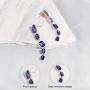 SP SOPHIA COLLECTION Womens 5 Tiered Rectangle Dangle Drop Rhinestone Post Earrings