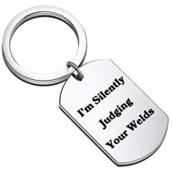 Zuo Bao Welder Gift Welder Keychain Im Silently Judging Your Welds Jewelry Solderer Gift for Family Friend