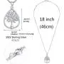 Tree of Life Necklace Sterling Silver, Teardrop Family Tree Pendant Charm with 18 Inch Chain, Celtic Knot Tree of Life Jewelry Necklace for Women,Birthday Gifts for Mom with Fine Jewelry Gift Box Tree of Life Necklace Sterling Silver, Teardrop Family Tree Pendant Charm with 18 Inch Chain, Celtic Knot Tree of Life Jewelry Necklace for Women,Birthday Gifts for Mom with Fine Jewelry Gift Box