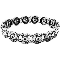 Wyo-Horse Mixed Metal (Silver, Brass, and Patina) Western Shotgun Shell Bracelet from The Jewelry Collection