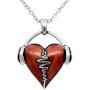 Controse HeartBeat Heart Necklace with Pendant (17'' - 19'' Adjustable Stainless Steel Chain)