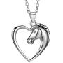 Heart Pendant Necklace by Luvalti - Horse Heart Jewelry - Family and Friends Jewelry Gift