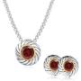 UNY Unique Fahsion Jewelry Sets Designer Inspired CZ Inlaid 2 Tone Womens Valentines